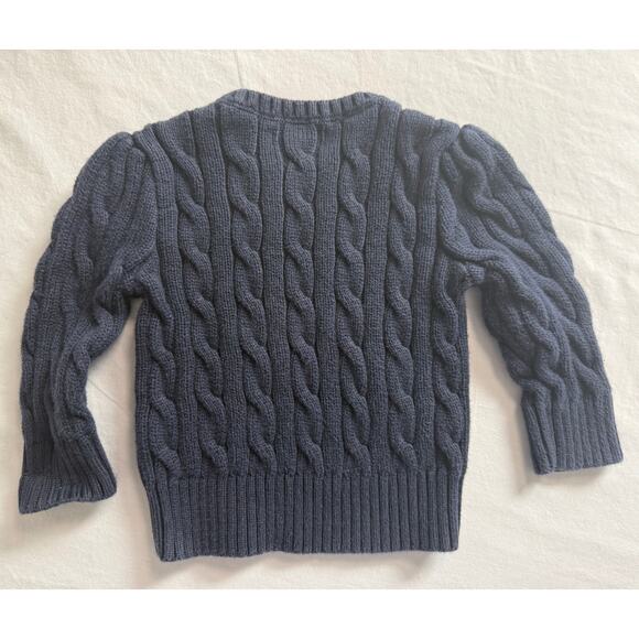 Ralph Lauren Navy‎ Sweater Girls Infants Size 9 Months 100Cotton - Picture 4 of 8
